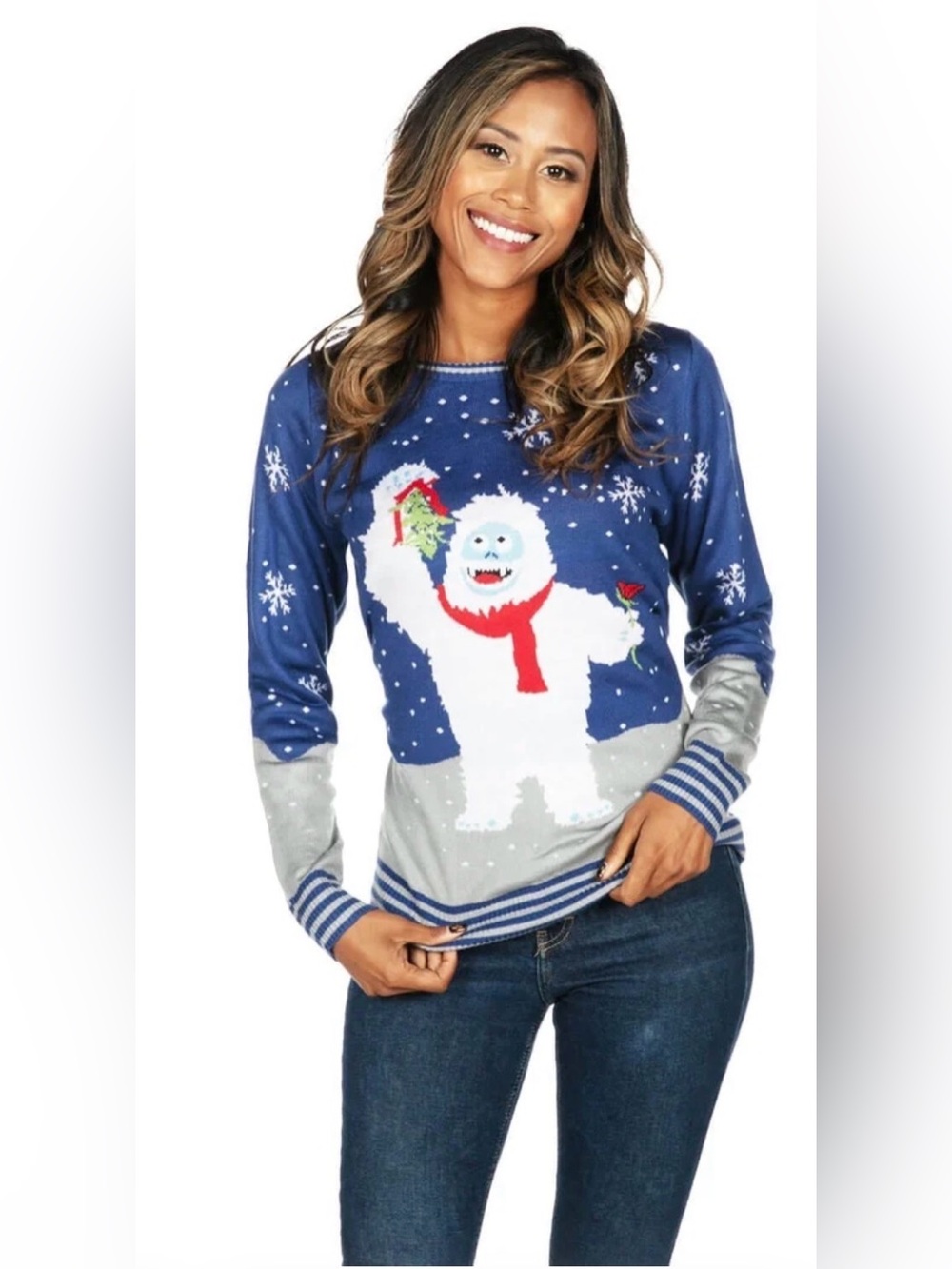 NWT Tipsy Elves Rudolph Women’s Bumble Bae Bumblen Yeti Tacky Ugly Sweater XXL
